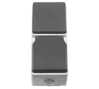 Amig 3660 - Poussoir étanche Schuko IP54 230V gris