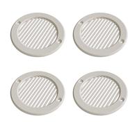 Amig - (4x) Grille de ventilation, ABS, Ø64 × 4 mm, pour aération dans cloisons en plaques de plâtre, résistante aux UV, installation par vissage, passage d’air 64 cm², modèle 12