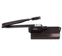 Amig - Ferme-porte automatique pour portes d'un poids maximal de 40 kg et d'une largeur maximale de 85 cm | Aluminium avec finition bronze | Évite les accidents dus aux claquements