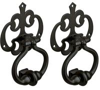 AMIG - 6122 | Marteau de porte 1 | 110 x 101 mm | Acier | Noir (Lot de 2)