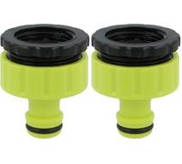 Amig - Adaptateur Et Réducteur Pour Raccord De Robinet À Tuyau | 3/4" Et 1" | Raccord Rapide Et Facile Pour Tuyaux D'Eau | Plastique Abs | Vert Pistache (Lot de 2)