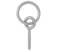 Amig - Anneau avec Piton | Anneau Ø7 x 50 mm, Crochet Ø6,8 x 55 mm | Fixation pour Montage au Mur ou au Plafond | Pointe de Vis | Pour Accrocher et Attacher des Objets Légers | Acier Galvanisé