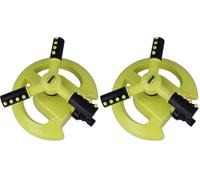 Amig - Arroseur Rotatif Avec 3 Buses | Arroseur De Pelouse | Ø200 x 100 mm | 3 Bras Rotatifs Et Connecteur Rapide | Surface Jusqu'À 63,5 m² | Plastique Abs | Vert Pistache Et Noir (Lot de 2)