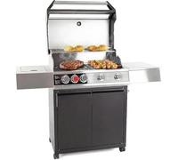 Amig - Barbecue à gaz XXL Fireplus GRILL-2 5F - 139 x 55 x 115 cm - Surface de cuisson 70 x 41,5 cm - Avec thermomètre, plateau latéral et roues - Grille en acier - Noir