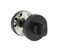 Amig - Béquille pour poignées de rosace ronde Mod. 9RX Ø53 mm, carré de 6 mm, design élégant et simple, condamnation avec système de déverrouillage extérieur en acier inoxydable noir