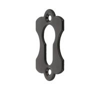 Amig - Bickey | 60 x 38 x 2 mm | Avec Trou Pour Serrures Europrofile | Idéal Pour La Fixation De Tiroirs, Armoires, Coffres Et Portes De Meubles | Acier Noir