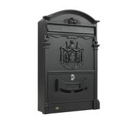 Amig - Boîte aux Lettres extérieure de Style Classique | Casier Postal pour Murs, Murs ou clôtures | 40,5 x 25,5 x 8,5 cm | Aluminium | Comprend des vis | Couleur Noir Mat