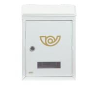 Amig - Boîte aux Lettres extérieure de Taille Mini | Fabriquée en Acier allié | Mesure : 29,5 x 21 x 6,2 cm | Installation Facile | Comprend 2 clés | Couleur : Blanc