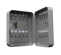 Amig - Boîte Porte-clé Murale Mod.2171 en Acier Finition époxy Gris avec Serrure de sécurité et 2 clés brutes | suspensions avec capacité de 45 clés | Dimensions : 300 x 240 x 70 mm