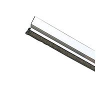 Amig - Bourrelet pour Portes d'entrée ou d'intérieur | Bourrelet adhésif à Poser par-Dessus | Brosse en Poils | Lame en Plastique Entre Les brins | 82 cm | Argenté | Aluminium