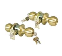 Amig - Bouton de Porte 610 en Laiton Mat | Serrure à Encastrer avec Clé | Design Élégant et Moderne | Sécurité Anti-Carte | Installation Facile, Bleu, Standard, Laiton