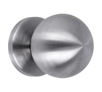 Amig - Poignée Ronde pour Portes Extérieures d'Entrée | Poignée de Porte Principale de la Maison | Diamètre de la Poignée Ø70 mm | Acier Inoxydable 18/8 | Argenté | Inclut Vis et Écrou de Fixation