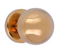 Amig - Poignée Ronde pour Portes Extérieures d'Entrée | Poignée de Porte Principale de la Maison | Diamètre de la Poignée Ø70 mm | Acier Inoxydable 18/8 | Doré | Inclut Vis et Écrou de Fixation