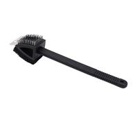 Amig - Brosse de Nettoyage Barbecue 3 en 1 AM20 - Acier Inoxydable 201 + éponge + Manche en polypropylène - 37 x 6 cm - pour Le Nettoyage des grilles