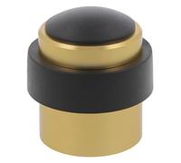 Amig - Butée de porte - Fixation au sol avec vis invisible - Convient à tous types de sols - Empêche les chocs et les claquements de porte antidérapant - Ø 30 x 36 mm - Aluminium doré