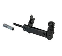 Amig - Butée de volet roulant en acier Zumak - Dimensions : 157 x 60 mm - Finition noire mate - Réglable de 30 à 60 mm - Chevilles et vis incluses - Butée de fenêtre pour prévenir les chocs