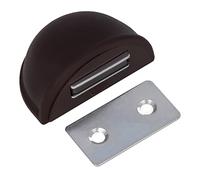 Amig - Butée Magnétique de Porte | Ø48 mm | Réduit Usure & Bruit | Fixation Facile sur Sols Lisses | Charnière Décoratif Compatible, Marron, Plastique