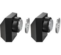 Amig - Butée Magnétique pour Retenir les Portes | Installation au Sol | Aimant Puissant | Installation Facile, Visserie Incluse | Acier Inoxydable | Couleur Noir | 36 x 38 x 41 mm (Lot de 2)