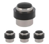 Amig - Butée pour portes de passage | Diamètre 30 x 36 mm | Modèle 205 | Aluminium avec finition noire mate | Canto rond | Comprend des tirefonds + chevilles pour son installation (Lot de 4)