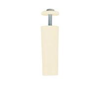 Amig - Lot de 2 butées pour Volets roulants en Plastique Ivoire | Amortisseur avec vis M5 Anti-Rouille et rondelle extérieure | Résistantes aux intempéries | Longueur : 60 mm