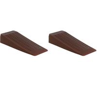 Amig Cale en plastique inclinée marron foncé avec surface antidérapante pour portes de passage intérieures, protège les murs et les meubles, pour tout type de sols (Lot de 2)