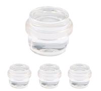 Amig - Cale ou butée de sol adhésive circulaire, transparente et décorative, bande en caoutchouc antidérapante, pour portes de passage, protège murs et meubles des coups - Ø30 x 30 mm (Lot de 4)