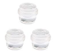 Amig - Cale ou butée de sol adhésive circulaire, transparente et décorative, bande en caoutchouc antidérapante, pour portes de passage, protège murs et meubles des coups - Ø30 x 30 mm (Lot de 3)