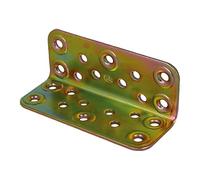 Amig - Carré en métal perforé | 100 x 100 x 2,2 mm | Fixation de Structures en Bois | Pour l'ancrage de poutres, de toits et de longerons | Acier dichromaté