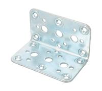 Amig - Carré en métal perforé | 60 x 100 x 2,2 mm | Fixation de Structures en Bois | Pour l'ancrage de poutres, de toits et de longerons | Acier zingué
