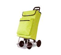 Amig - Chariot de courses 4 roues avec Compartiment Isotherme | Caddie de courses solide | Chariot de supermarché pliable | 22 x 40 x 106 cm | Charge max. 15 kg | Couleur Vert