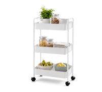 Amig - Chariot de Cuisine Mod. KLIPSA - Blanc - 44 x 30 x 77 cm - Acier