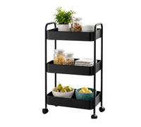 Amig - Chariot de Cuisine Mod. KLIPSA - Noir - 44 x 30 x 77 cm - Acier