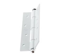 Amig - Charnière à action simple | 180 x 80 x 4 mm | Côtes carrées | Avec régulation de la puissance de fermeture | Portes d'entrée solidement fixées | Aluminium blanc