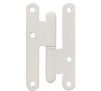 Amig - Charnière À Droite | 95 X 52 X 2 X 2 mm | Avec Nettoyeur Haute Pression | Sans Rivet | Bords Arrondis | Supports De Porte Avec Fermeté | Acier Blanc
