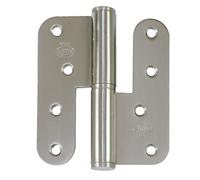 Amig - Charnière À Gauche | 100 X 88 X 3 mm | Nettoyeur Haute Pression | Bords Plats | Bords Arrondis | Supports De Porte Avec Fermeté | Acier Inoxydable 18/8 Argent Mat