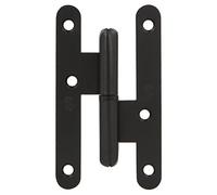 Amig - Charnière À Gauche | 95 X 52 X 2 mm | Avec Nettoyeur Haute Pression | Sans Rivet | Bords Arrondis | Bords Arrondis | Supports De Porte Avec Fermeté | Acier Noir