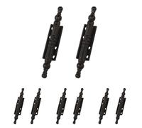 Amig - Charnière Amovible Décorative avec Finition | Fabriquée en Zamak pour Portes Battantes d'Armoires et Autres Meubles | Dimensions 100 x 10 mm | Noire (Lot de 4)