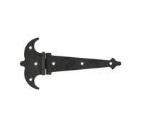 Amig - Charnière Renforcée | Deux Palmes | Noir | Acier Poinçonné | Style: Rustique | Forge pour Portes Battantes Lisses | Entrée et Passage Extérieurs et Intérieurs, et Armoires | Dimensions: 150 mm