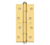 Amig - Charnière simple d'action | 180 x 80 x 4 mm | Côtes carrées | Avec régulation de la puissance de fermeture | Portes d'entrée fixées | Laiton mat