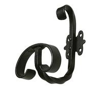 Amig - Cintre Mural Décoratif Style Forgé | Design Élégant en Acier | Installation Facile | Idéal pour Manteaux et Accessoires, Noir, Acier Allié