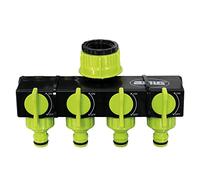 Amig - Connecteur Pour 4 Tuyaux | 1" Et 3/4" | Ajustable | Avec Valve 4 Voies Et 4 Interrupteurs Individuels | Plastique Abs | Vert Pistache