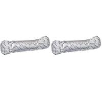 Amig - Corde Nylon Tressé Ø 4 mm x 10 m | Résistance à la Traction et à l'abrasion | Utilisation Polyvalente : Construction, Nautique, Artisanat | Blanc/Bleu, Multicolore, Nylon-Polyester (Lot de 2)