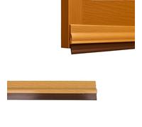Amig - Coupe-bise pour Portes d'entrée ou de Passage | Coupe-bise adhésif | PVC Semi-Rigide adhésif à la Brosse | 1 m | Chêne | PVC