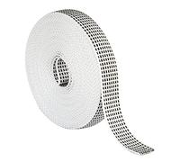 Amig - Courroie pour enrouleur de volets blanches rayées noires | Courroie rigide au toucher doux | Résistante aux rayons UV et à l’abrasion | 18 mm x 6 m