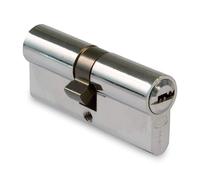 Amig - Cylindre de sécurité Mod. 9800 - Serrure pour portes - Came longue de 15 mm - Système anti-perçage - Comprend 5 clés - Argenté - Dimensions : 90 (45-45 mm)