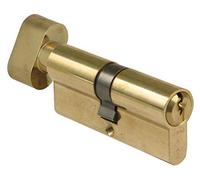 Amig - Cylindre de Serrure à Bouton | 6 Broches Anti-Crochet et Anti-Perçage | Levier Long en Laiton | Compatible avec Amig 22557 Modèle 5, Charniere Décorative, Mat, 80 (40-40), Laiton
