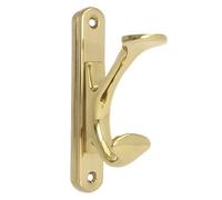 Amig - Double Cintre en Laiton 137x29 mm | Design Élégant Finition Dorée | Polyvalent pour Manteaux, Chapeaux, Accessoires | Robuste et Durable, Multicolore, Laiton