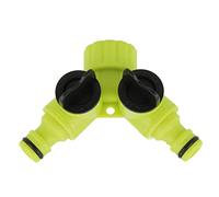 Amig - Dual Hose Connector | Adjustable | With 2 Way Valve And 2 Individual Switches | Abs Plastic | Pistachio Green