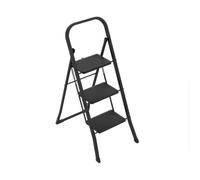 Amig Échelle Pliable 3 Marches Acier Noir 106x72x46 cm