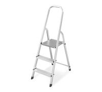 Amig - Échelle Pliante Amig à 3 marches - Aluminium - Dimensions des Petites marches : 28 x 8 cm - Dimensions des Grandes marches : 25 x 25 x 28 cm - Usage Domestique - Charge maximale : 150 kg